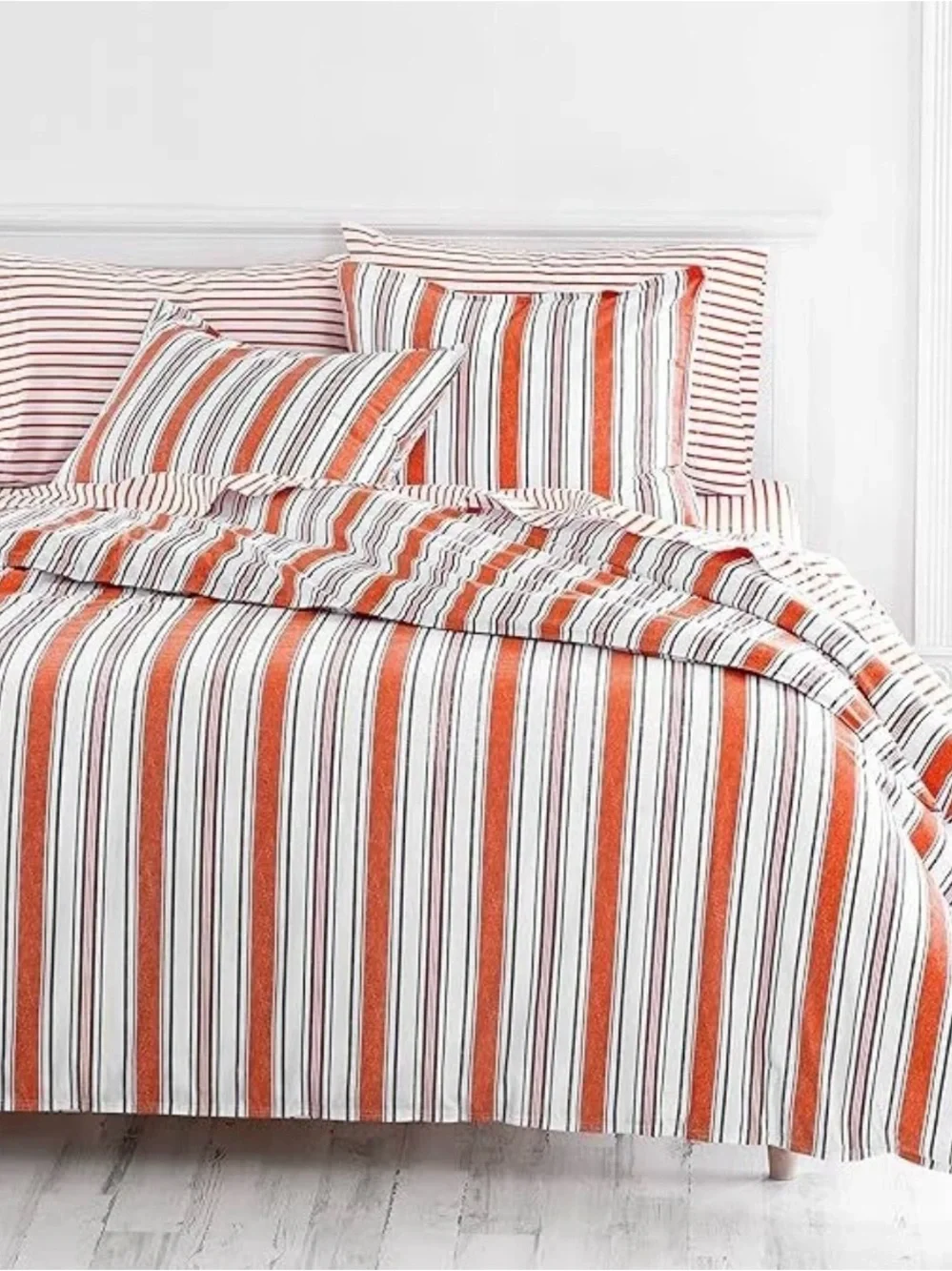 Martha Stewart 3Pc Duvet Cover set 100% organic cotton Queen/King